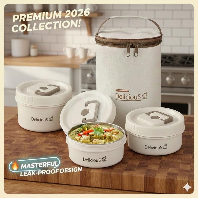Premium 304 Stainless Steel Bento Box | Multi-Layer Lunch Container with Leakproof Seal – Microwave Safe, Ideal for Work, School & Picnics