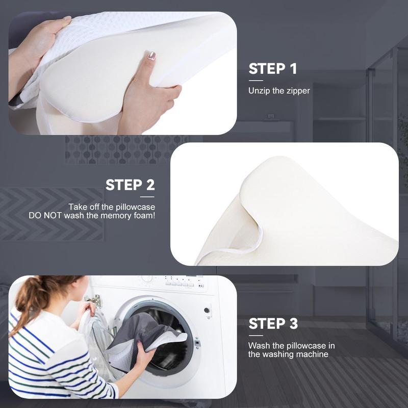 VIPfree Cooling Memory Foam Neck Pillow | Adjustable Ergonomic Cervical Support Pillow – Comfortable Sleeping & Pain Relief