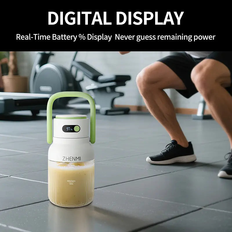 ZHENMI Cordless Blender | 33oz BPA-Free Portable Smoothie Maker – 2-Serving Capacity, USB Rechargeable, Perfect for Home & Outdoors