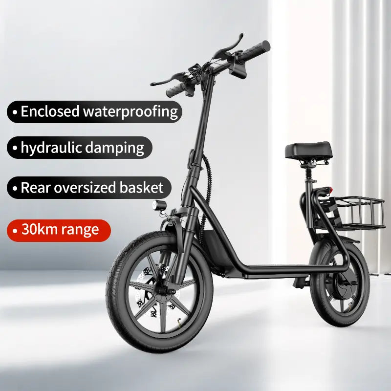 AOVOPRO ESBS 500W Electric Commuter Scooter | Comfort Edition with Shopping Basket