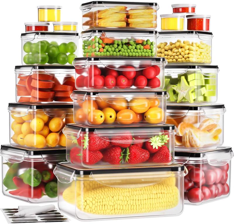 40-Piece Airtight Food Storage Container Set | Leakproof, Microwave & Dishwasher Safe – Reusable Kitchen Kit for Meal Prep & Leftovers
