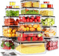 40-Piece Airtight Food Storage Container Set | Leakproof, Microwave & Dishwasher Safe – Reusable Kitchen Kit for Meal Prep & Leftovers