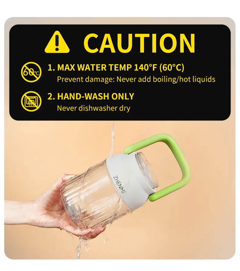 ZHENMI Cordless Blender | 33oz BPA-Free Portable Smoothie Maker – 2-Serving Capacity, USB Rechargeable, Perfect for Home & Outdoors