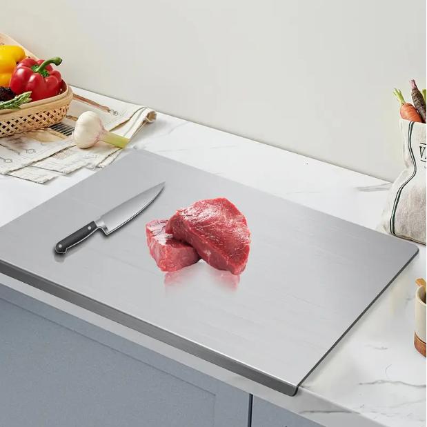 Stainless Steel Chopping Board | Non-Slip Cutting Surface, Easy-Clean & Knife-Friendly – Durable Kitchen Essential