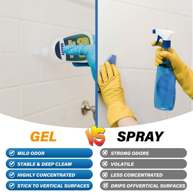 AZQPOD & BUBCLEAN Mold Remover Gel with Scrub Brush