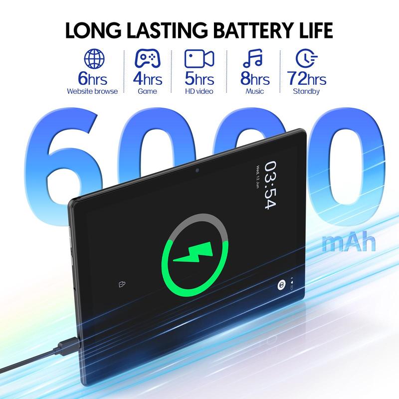 10.1" Android 15 Tablet – Fast, Lightweight & Portable