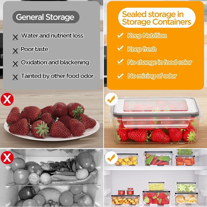 40-Piece Airtight Food Storage Container Set | Leakproof, Microwave & Dishwasher Safe – Reusable Kitchen Kit for Meal Prep & Leftovers