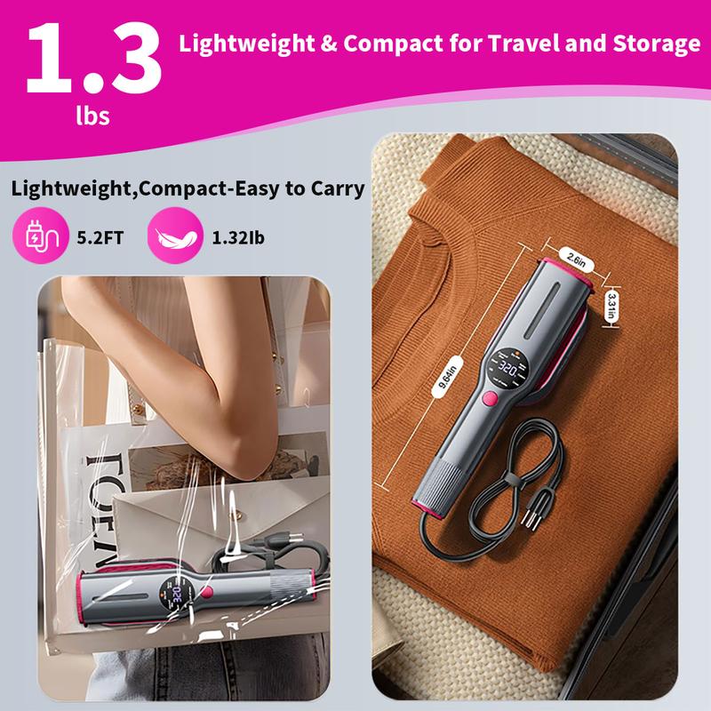 Dr.Flash Portable Garment Steamer | 5-Second Fast Heat, 7 Modes & LED Display – 90° Swivel Handle, Perfect for Travel & Home