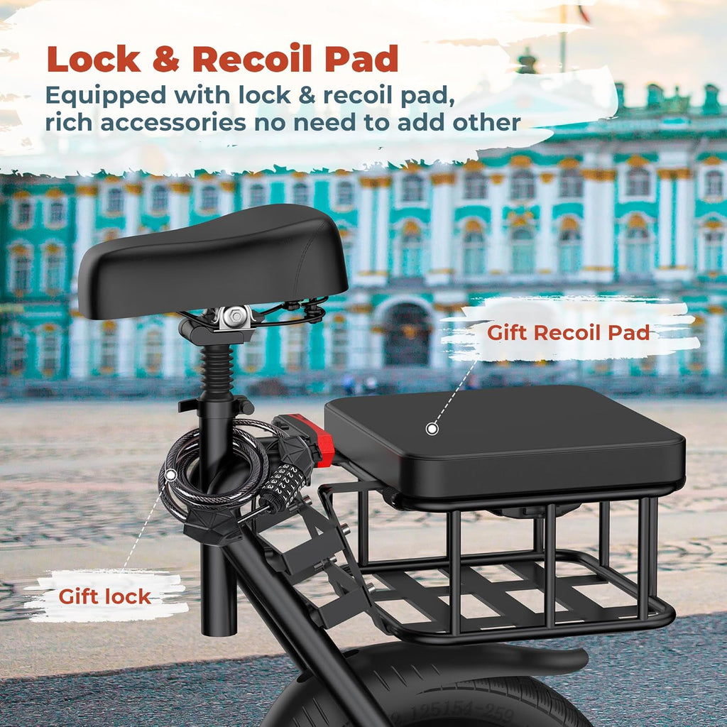 AOVOPRO ESBS 500W Electric Commuter Scooter | Comfort Edition with Shopping Basket