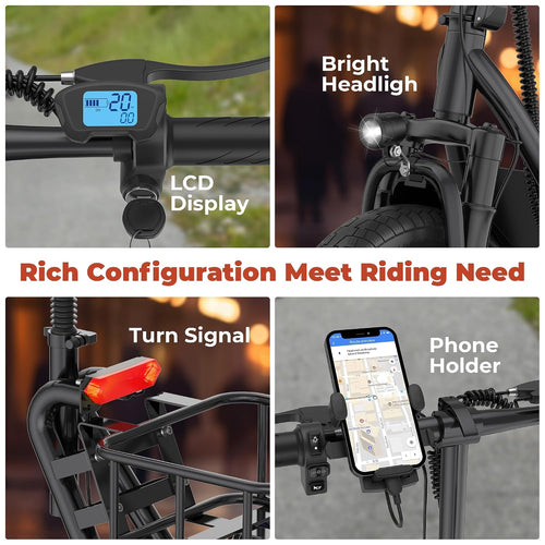 AOVOPRO ESBS 500W Electric Commuter Scooter | Comfort Edition with Shopping Basket