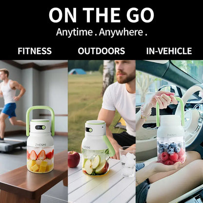 ZHENMI Cordless Blender | 33oz BPA-Free Portable Smoothie Maker – 2-Serving Capacity, USB Rechargeable, Perfect for Home & Outdoors