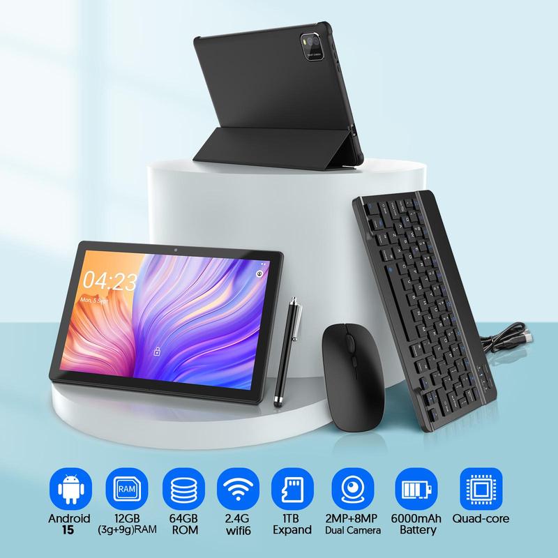 10.1" Android 15 Tablet – Fast, Lightweight & Portable