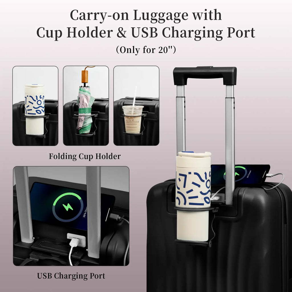 AAIVV 4 Piece Expandable Luggage Sets