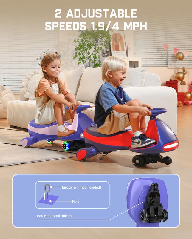 FanttikRide N7 Electric Twist Car for Toddlers (360° Spin Ride-On Toy)