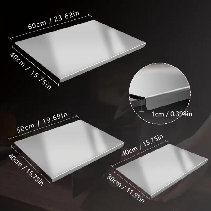 Stainless Steel Chopping Board | Non-Slip Cutting Surface, Easy-Clean & Knife-Friendly – Durable Kitchen Essential