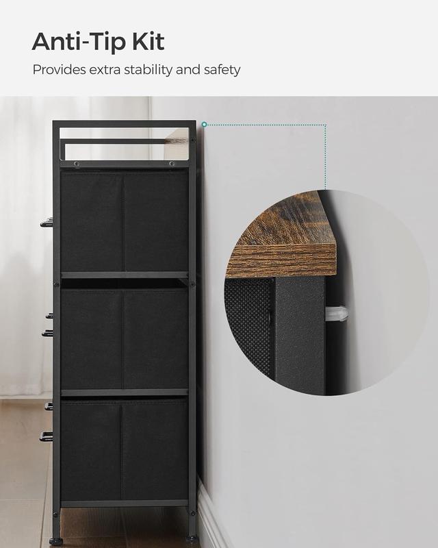 SONGMICS Modern 7-Drawer Storage Unit | Space-Saving Organizer for Bedrooms