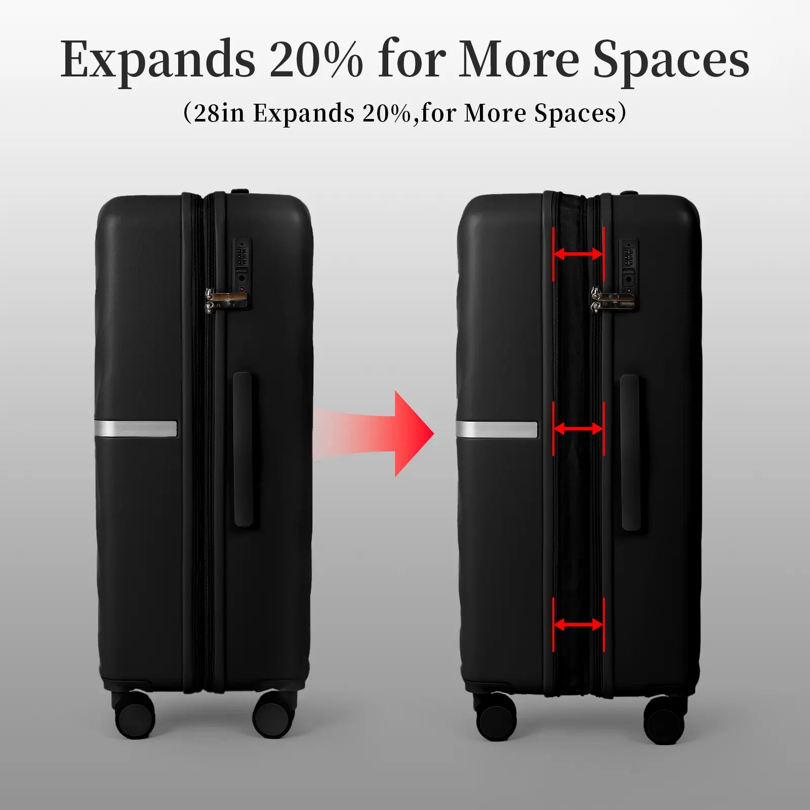 AAIVV 4 Piece Expandable Luggage Sets