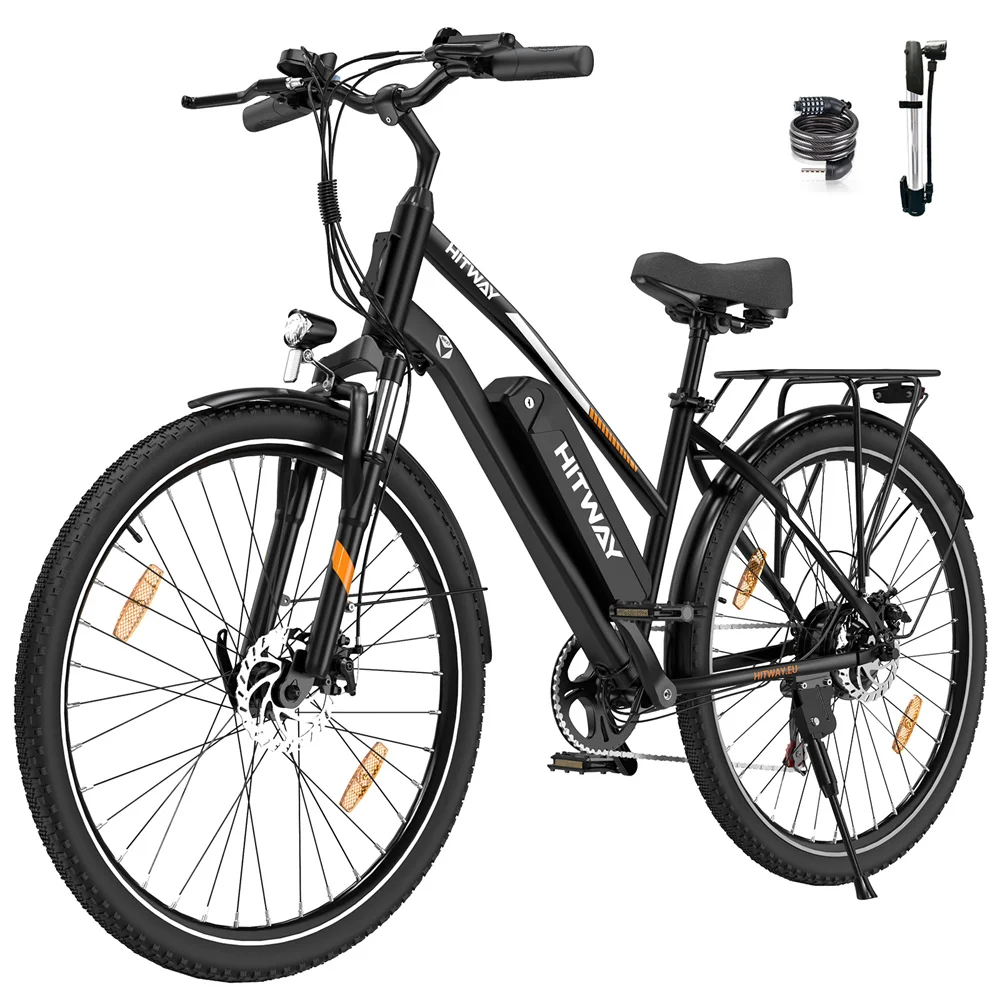 HITWAY BK27S E Bike 28 Zoll, Elektrofahrrad Pedelec für Damen und Herren, E-Fahrrad mit 36V 13Ah Wechselakku, 250W Motor, 7 Gang Schaltung,StVZO Citybike Electric Bike Ebike Reichweite bis zu 50km-100km - Image 5